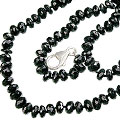 7586: Black black spinel necklaces