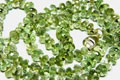 7587: Beaded Green green amethyst necklaces