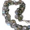 Design 7609: green labradorite briolettes necklaces
