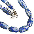 Design 7711: blue lapis lazuli tumbled necklaces