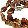 7712: Beaded yellow citrine  tumbled necklaces