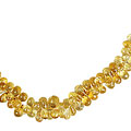 Design 7728: yellow citrine briolettes necklaces