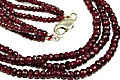 7900: Beaded Red ruby multistrand necklaces