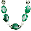 7984: Green malachite  ethnic necklaces