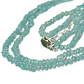 8021: blue aquamarine  multistrand necklaces
