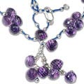 Design 8074: purple amethyst briolettes necklaces
