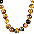 8080: Beaded brown tiger eye necklaces