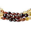 Design 8392: brown,yellow hessonite multistrand necklaces
