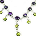 Design 8412: green,purple amethyst necklaces