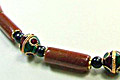 842: Beaded brown goldstone  ethnic necklaces