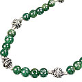 Design 8470: green aventurine simple-strand necklaces