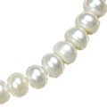 8484: Beaded white pearl strand necklaces