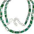 Design 8485: green aventurine ethnic necklaces