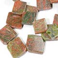 8538: Beaded brown,green unakite necklaces