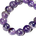8539: Beaded purple amethyst necklaces