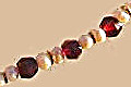 860: Beaded red, white garnet necklaces