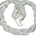 Design 8837: blue,white moonstone multistrand necklaces