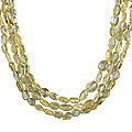 8846: yellow citrine  multistrand necklaces
