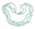 8847: Blue aquamarine  multistrand necklaces