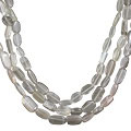 8849: Beaded gray moonstone adjustable necklaces
