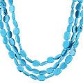 8850: blue turquoise  multistrand necklaces