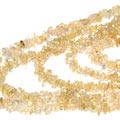 8904: Beaded yellow citrine chipped necklaces