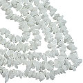 8921: Beaded white snow quartz  chipped necklaces