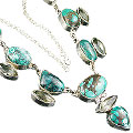 Design 9022: green turquoise choker necklaces