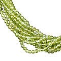 9086: Beaded green peridot  contemporary necklaces