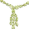 9091: Silver Beaded green green amethyst  contemporary necklaces