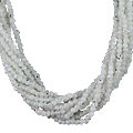 9094: Beaded white moonstone  multistrand necklaces