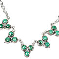 9129: Green malachite necklaces