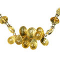 Design 9219: yellow citrine briolettes necklaces