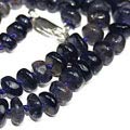 Design 922: blue iolite mens, simple-strand necklaces
