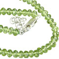9222: Beaded Green peridot necklaces