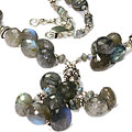 Design 9225: blue labradorite adjustable necklaces