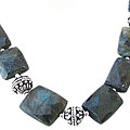 Design 991: black,blue labradorite necklaces