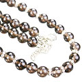995: Beaded gray smoky quartz necklaces