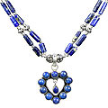 Design 996: blue lapis lazuli heart necklaces