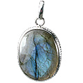 Design 1059: green labradorite art-deco pendants