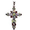 Design 1197: green,red peridot christian pendants