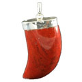 Design 1340: red jasper claw, mens pendants