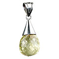 Design 13414: orange,yellow lemon quartz engagement pendants