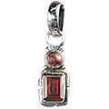 1420: Silver Setting red garnet pendants