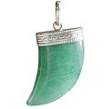 Design 1606: green aventurine claw, mens pendants