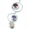 Design 1679: multi-color multi-stone art-deco pendants
