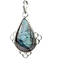 Design 1689: green,gray labradorite drop pendants
