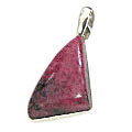 1803: Silver Setting black,red rhodonite pendants