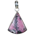 1807: Silver Setting Red rhodonite pendants