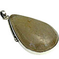 1825: Silver Setting white,yellow rutilated quartz  drop pendants